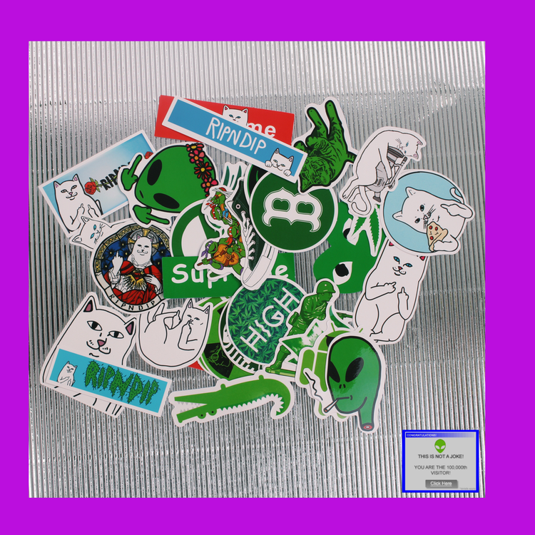 VIRAL SPREAD RIPNDIP 中指猫 外星人原谅色系 笔记本行李箱贴纸|ruв категории Цифровые аксессуары, аксессуары для мобильных телефонов, аксессуары для мобильных телефонов, телефон наклейки - от Buy2taobao.com для оказания профессиональной услуги покупки агента Taobao