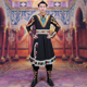 新疆舞蹈男士演出服装舞台高定款艾德莱斯长袷袢维族舞表演长马甲