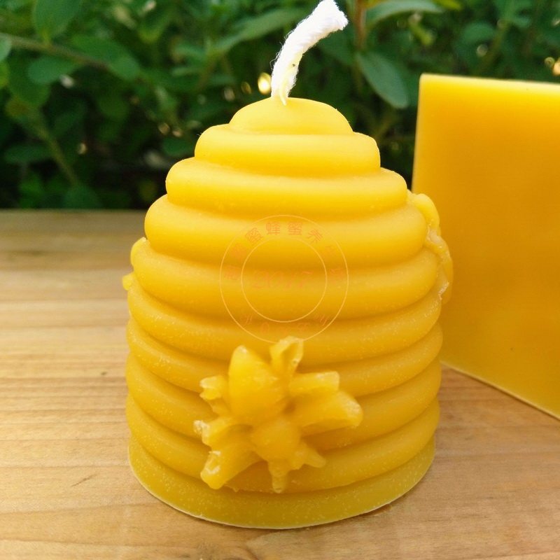 蜂巢形状蜂蜡蜡烛天然蜜蜡冬至华德福儿童趣味环保瑜伽酒店