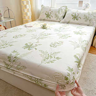 小碎花纯棉床笠单件全棉床罩榻榻米床垫保护罩床单三件套防尘床套