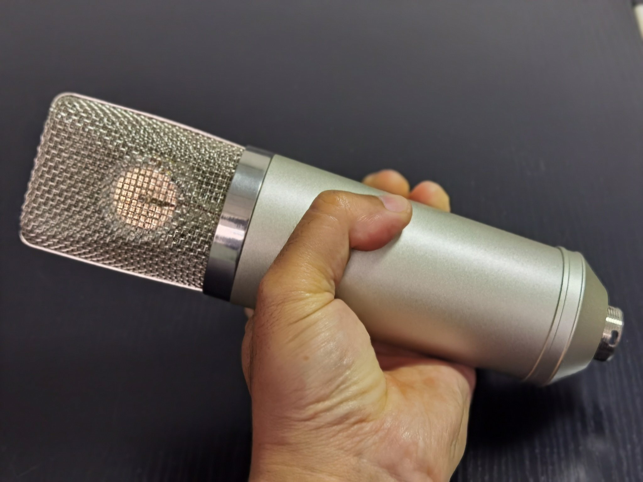 diy 电池极化48v供电大振膜电容麦克风成品—传声器/咪头/麦克风/电声