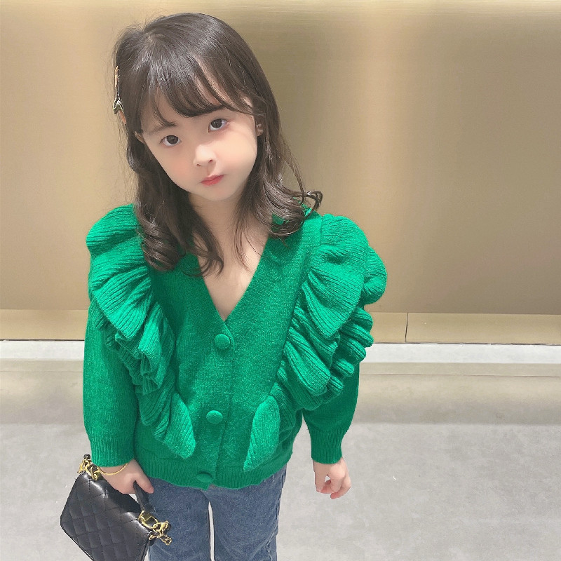 女童毛衣开衫秋款