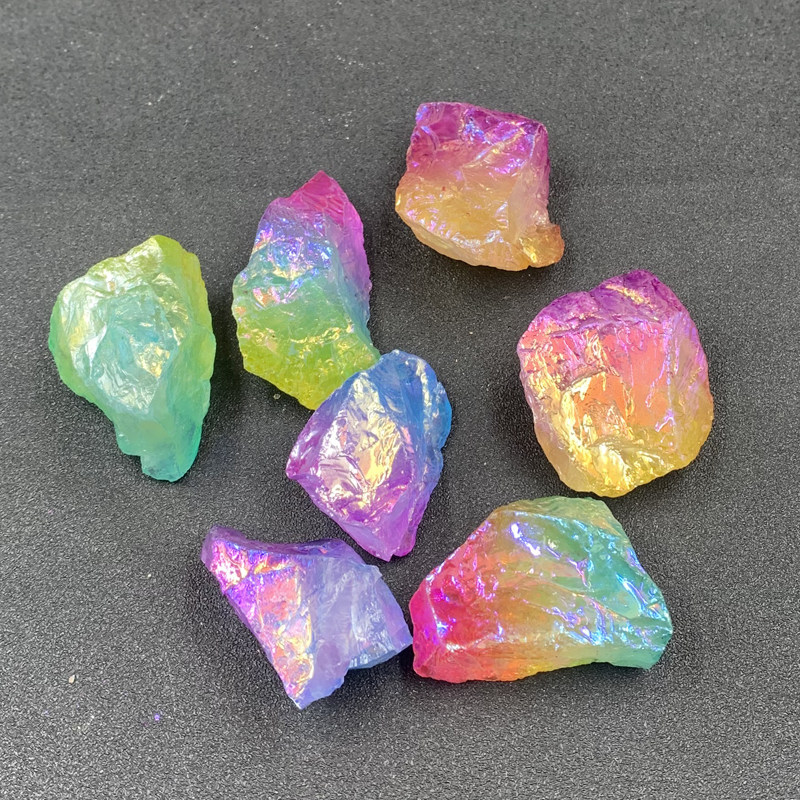 晨曦龙息石七彩色天然原石水晶矿石摆件鱼缸装饰多色儿童科普宝石