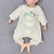 婴儿睡衣连体夏中袖薄款冰丝护肚家居服宽松空调服1-3岁宝宝衣服