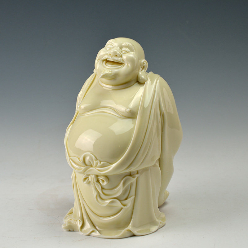 手签 省级工艺美术大师 林建胜 20.5cm十八罗汉-大肚罗汉藏品