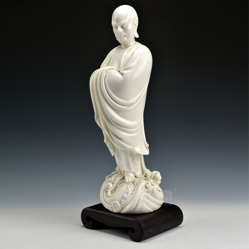 【高级民间工艺师庄少卿】德化白瓷 达摩祖师经典收藏摆件