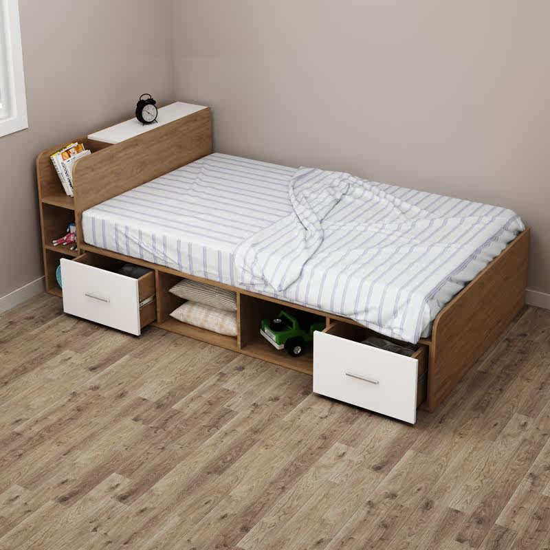 2米现代简约高箱床小户型收纳床北欧1.5米双人储物床现货