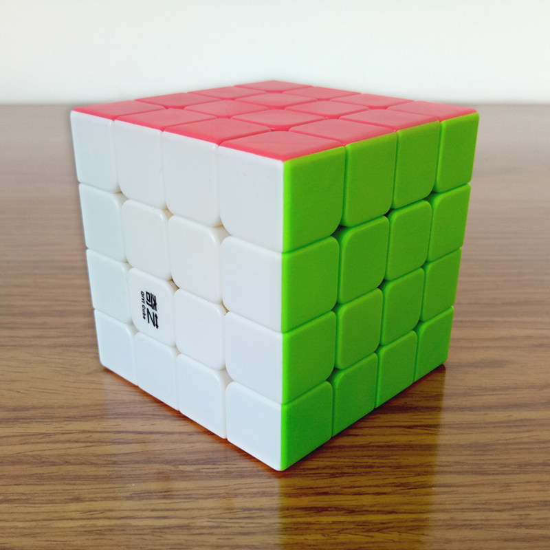 奇艺非贴纸四阶4阶魔方成人儿童学生学校比赛专用益智实色魔方