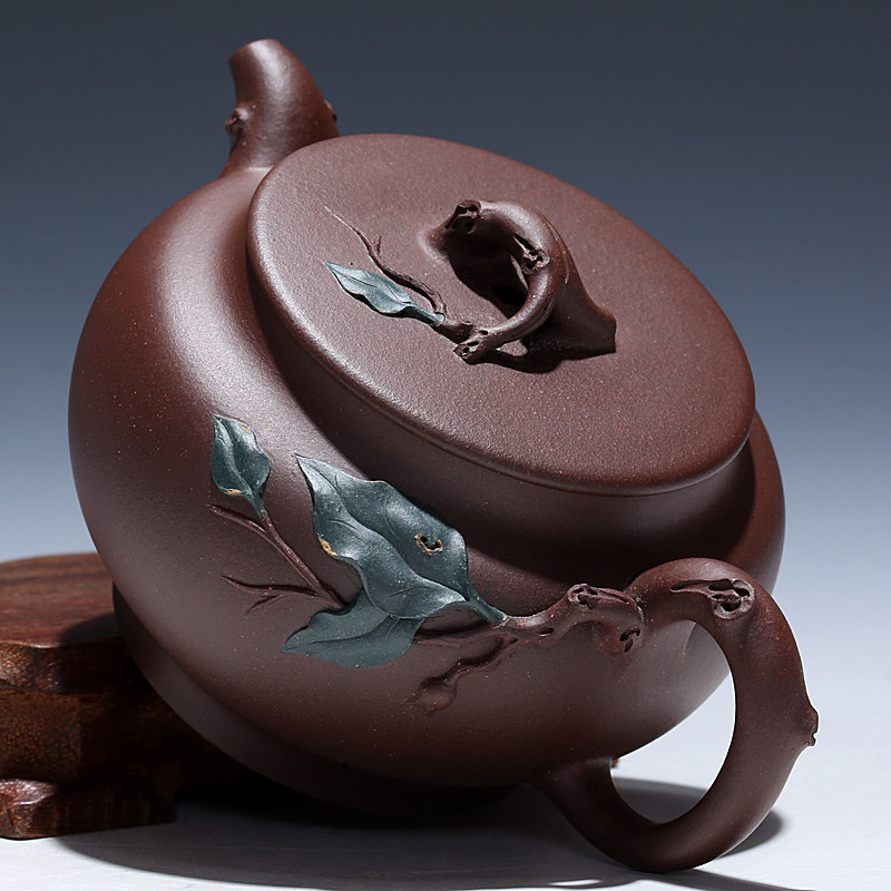贾益芳 高级工艺美术师 紫泥【小花货】宜兴紫砂壶茶壶
