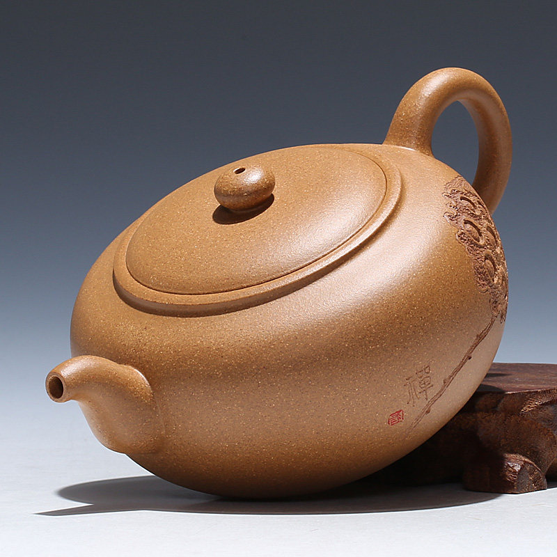 周良荣 国家级工艺师 段泥【圆玉壶】宜兴紫砂壶茶壶