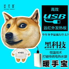 USB充电远红外加热芯电暖宝DOGE暖手捂可拆洗猫狗抱枕j暖宝宝礼物