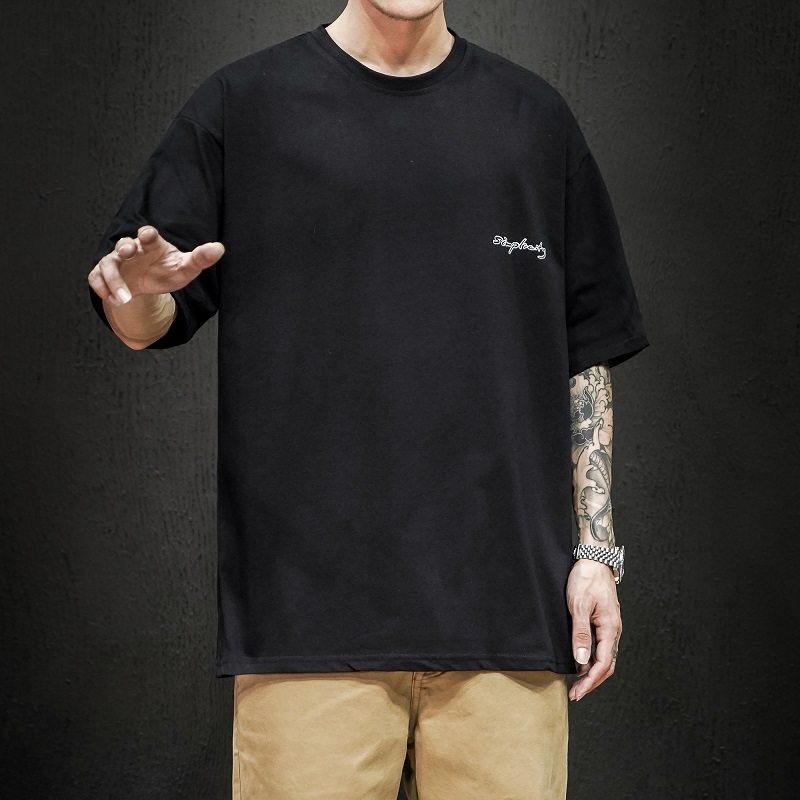 2020新款 黑墙黑色印花大码短袖t恤男b275-t3008-p25