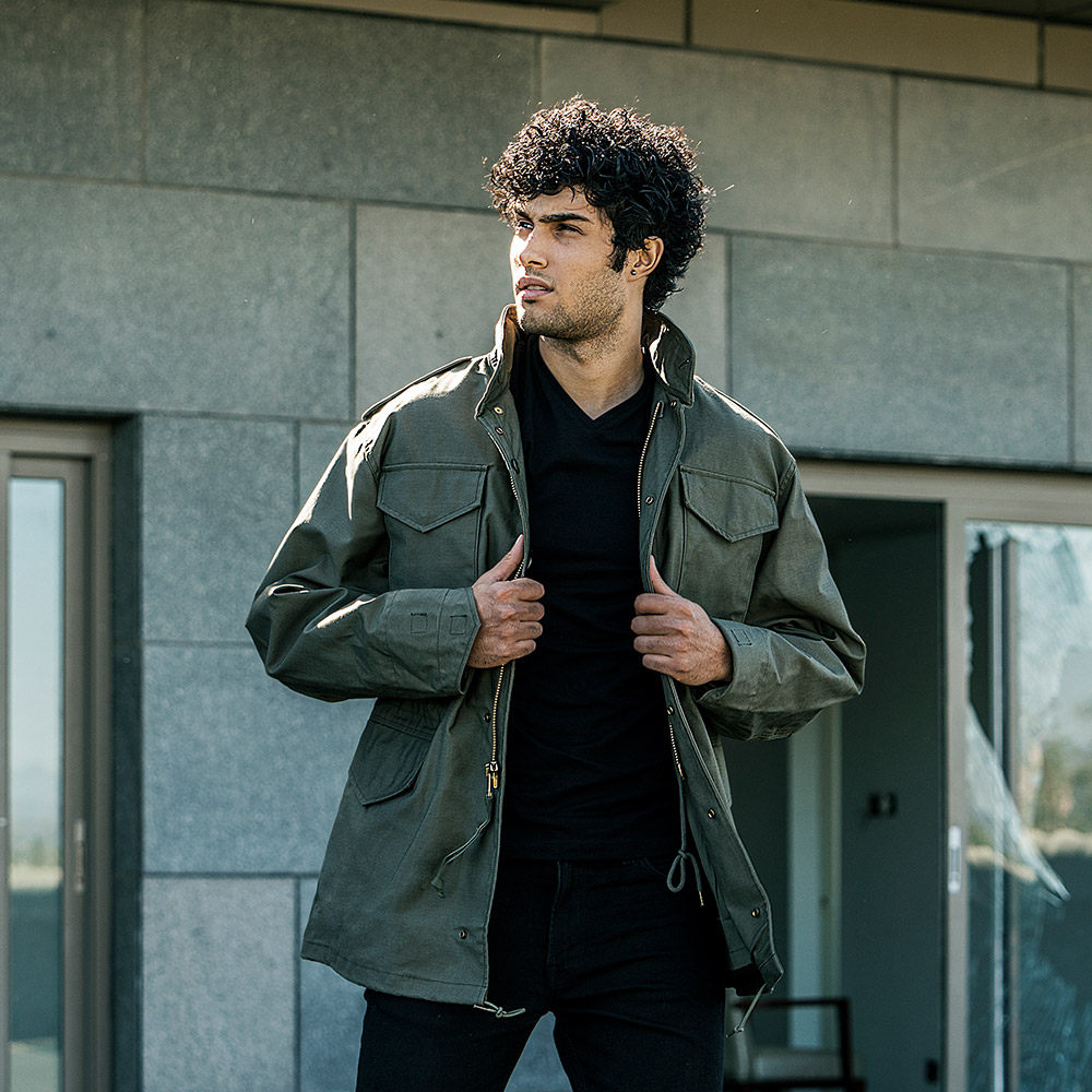 美国alpha阿尔法m65风衣男中长款野战大衣耐磨抗风战地风衣m-65