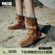 欧阳娣娣同款|MIO米奥高帮赛车靴女2025新款拳击靴马丁靴绑带长靴