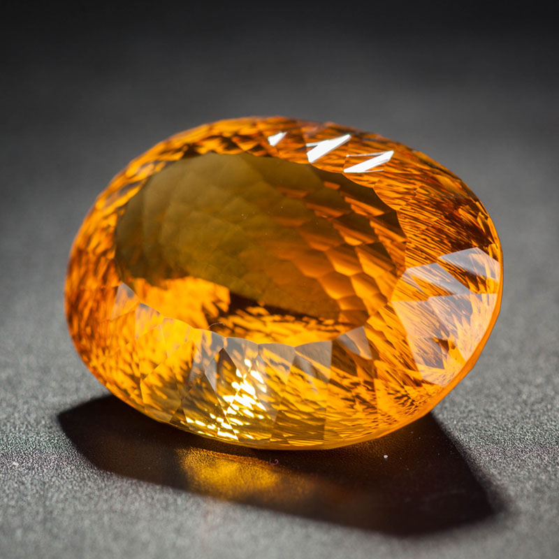 109.29克拉 奢华高贵橘黄色大颗全美黄水晶裸石 收藏孤品