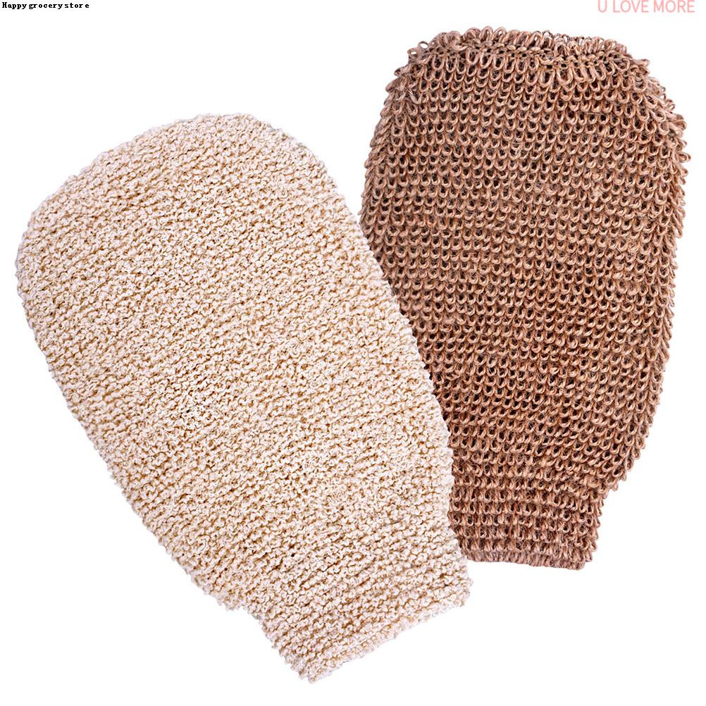 2 Pcs Peeling Exfoliating Gloves Shower Body Brush Fingers B