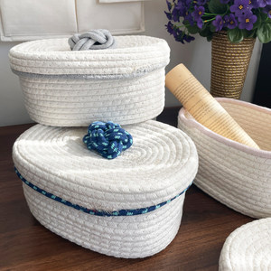 编织筐收纳篮针线盒图片