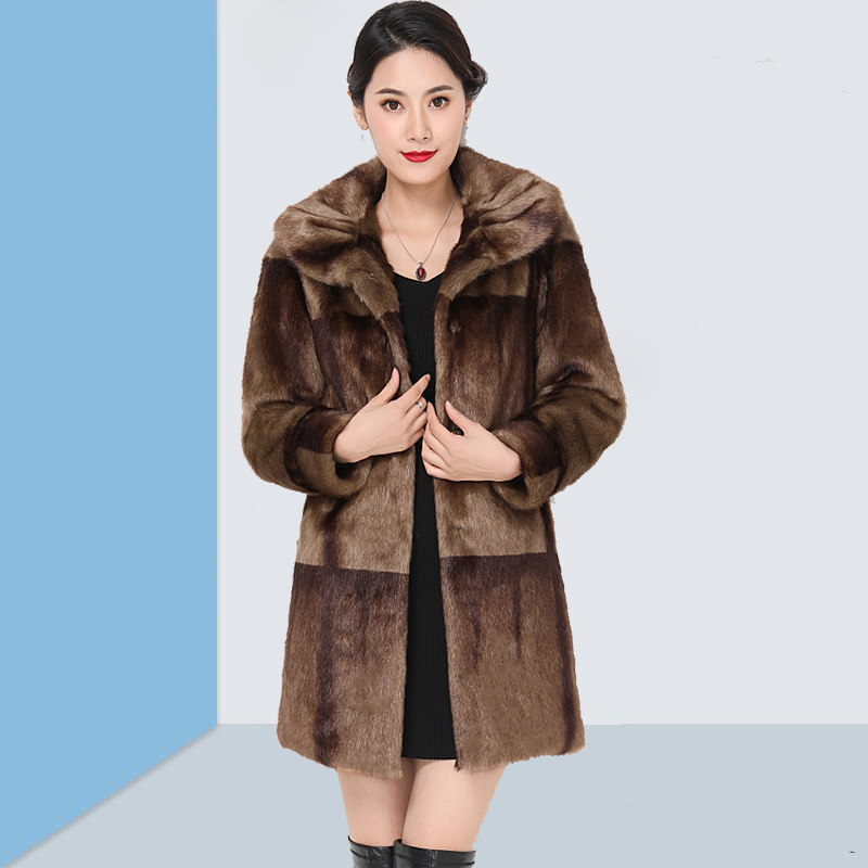 中长款女士貂皮大衣