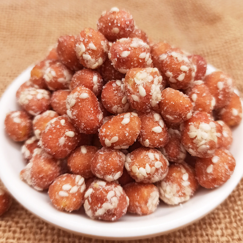 琥珀蜂蜜花生米蜂蜜香酥花生零食糖衣甜花生芝麻花生多味下酒菜