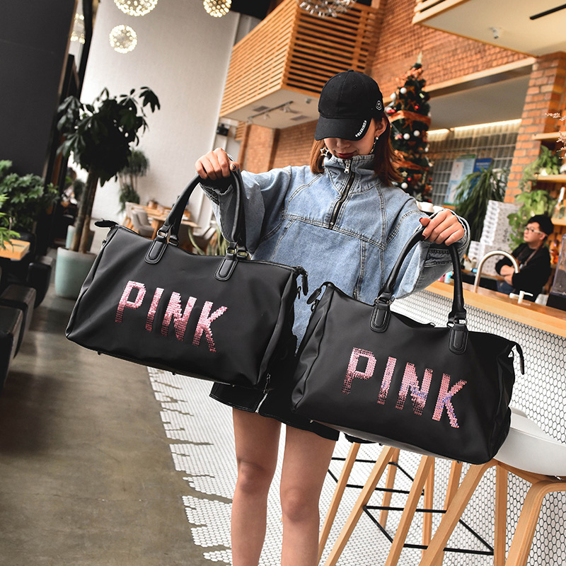 短途旅行包女手提韩版pink轻便鞋位行李包防水牛津布大容量健身包|ruв категории Сумки, сумка - от Buy2taobao.com для оказания профессиональной услуги покупки агента Taobao