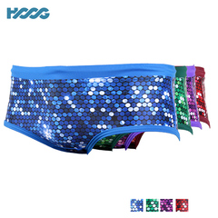 HOOG2016年新款男士低腰专业竞技速干亮点设计时尚短平角泳裤