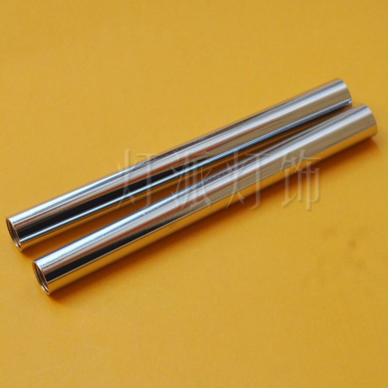 Φ16空心内牙管铬色直管金属杆落地灯台灯电镀连接杆两头牙杆配件
