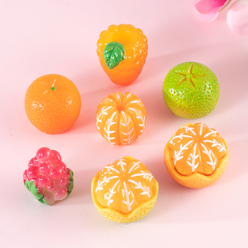 仿真橘子草莓葡萄水果系列奶油胶手机壳diy材料手工制作创意装饰