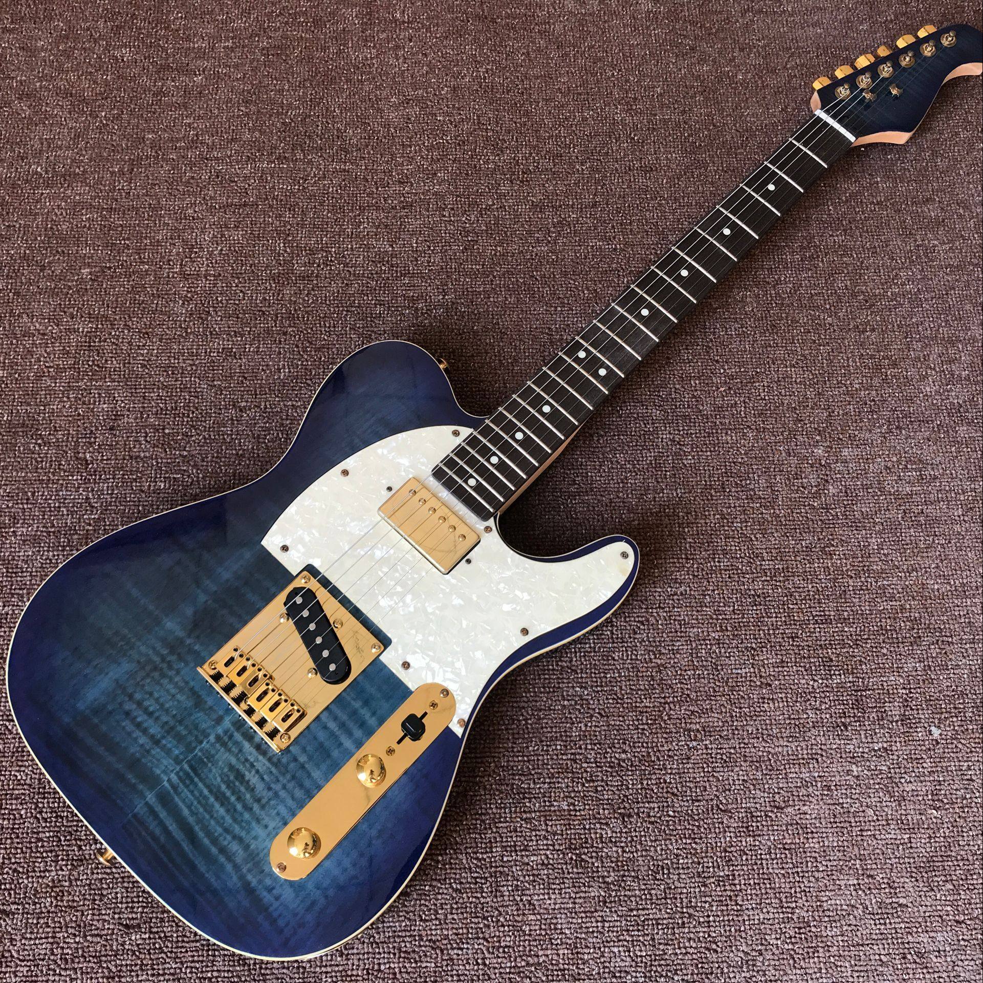 新款蓝色tele电吉他 可按照要求定制定做电吉他