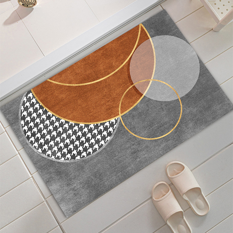 浴室吸水地垫软硅藻泥卫生间门口防滑脚垫速干洗手间地毯垫子轻奢