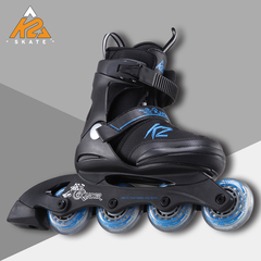 K2 追击轮滑鞋 儿童直排旱冰鞋溜冰鞋可调节 男童舒适软鞭滑冰鞋
