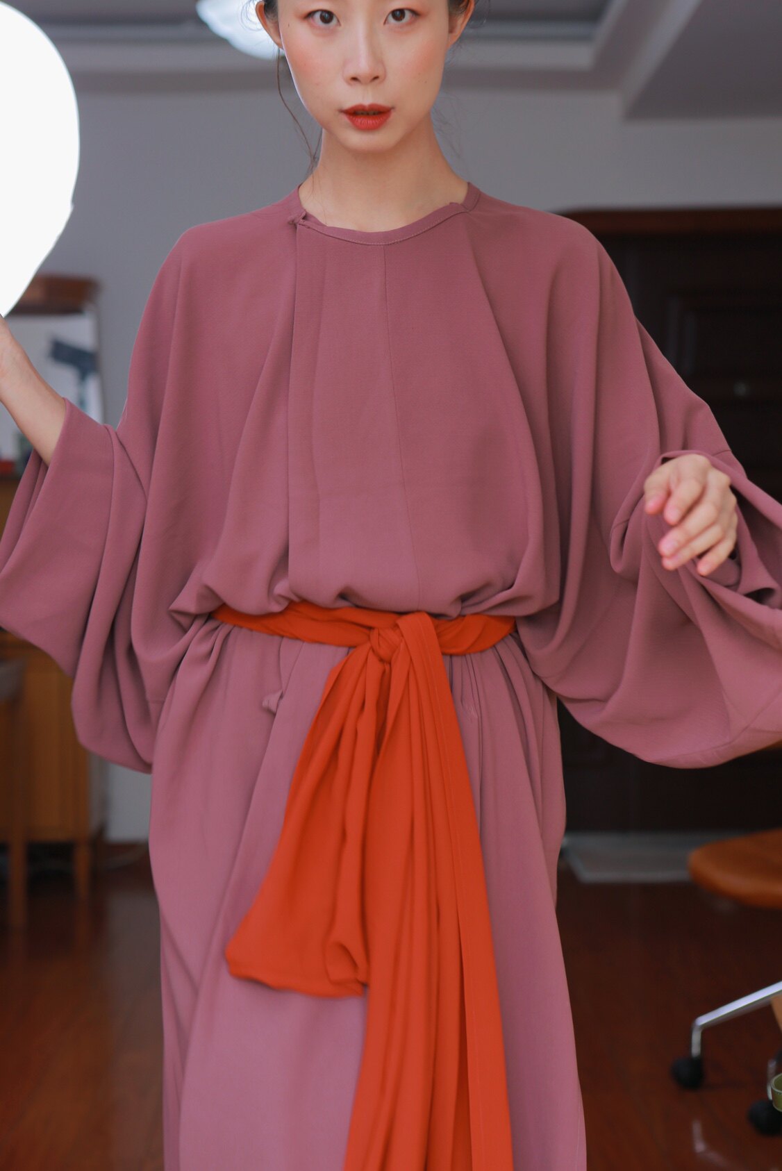 谜阿凰 | 淡紫色圆领袍 |唐制正仓院大歌袍汉服大放量男女通款