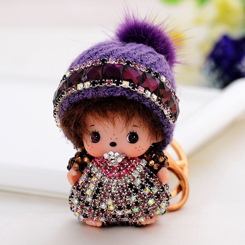 韩国创意新款精美可爱钥匙链圈蒙奇奇汽车钥匙扣女士包包挂件挂饰在类目 节庆用品/礼品, 创意礼品, 钥匙扣中 - 来自Buy2taobao.com提供专业的淘宝代购服务