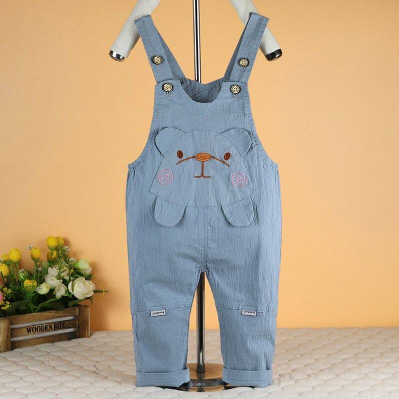 婴童夏季背带裤薄款纯棉弹力可开档男宝宝女婴儿123岁外穿防蚊