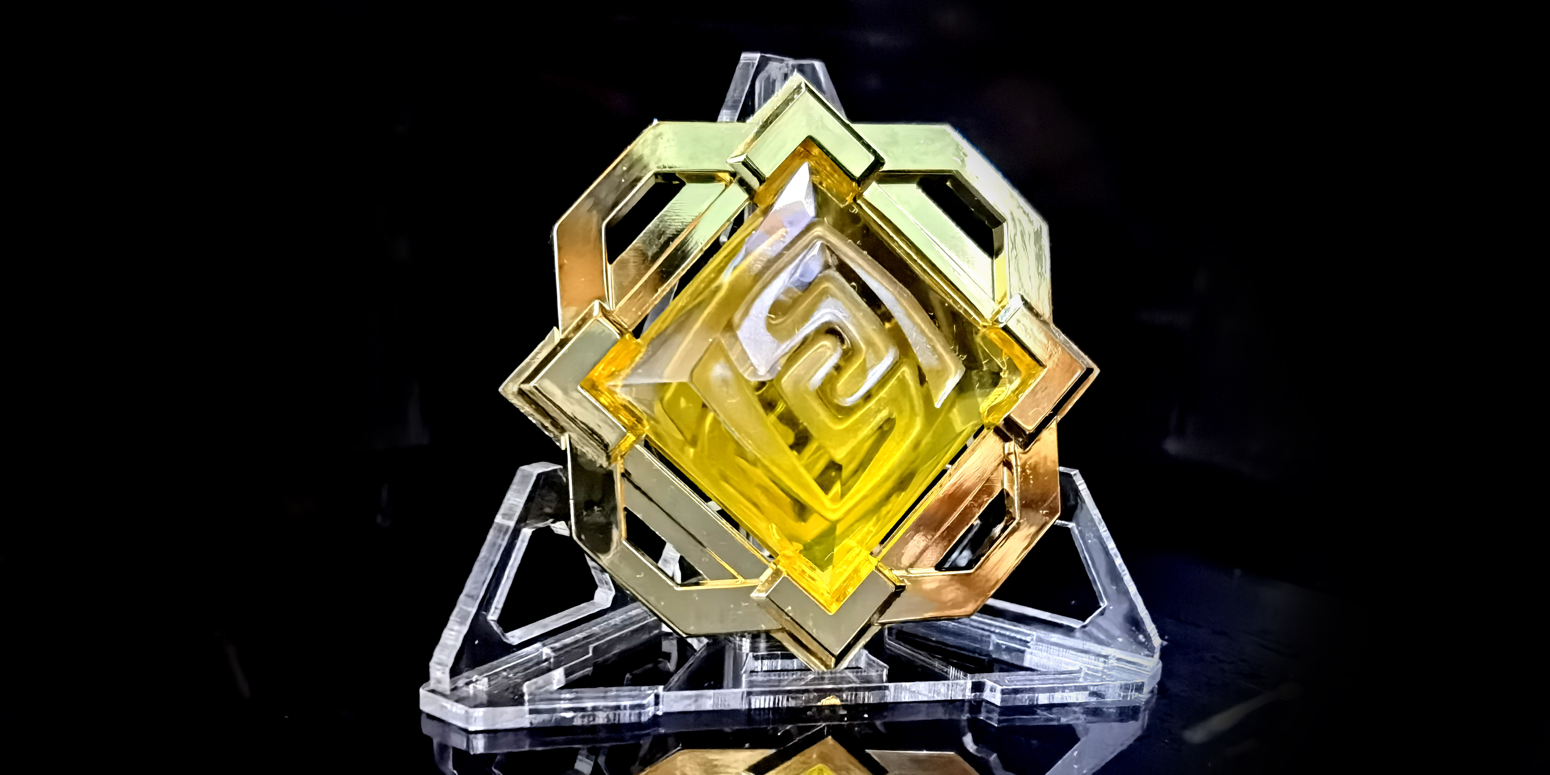 原神周边 璃月方形 水晶宝石之眼 合金制品挂件