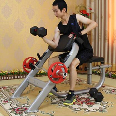 家用及商用二头肌训练架力量型综合训练机牧师凳 健身房健身器材