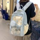 中学生书包女生高颜值ins风小学生痛包双肩包可爱高中生背包2025