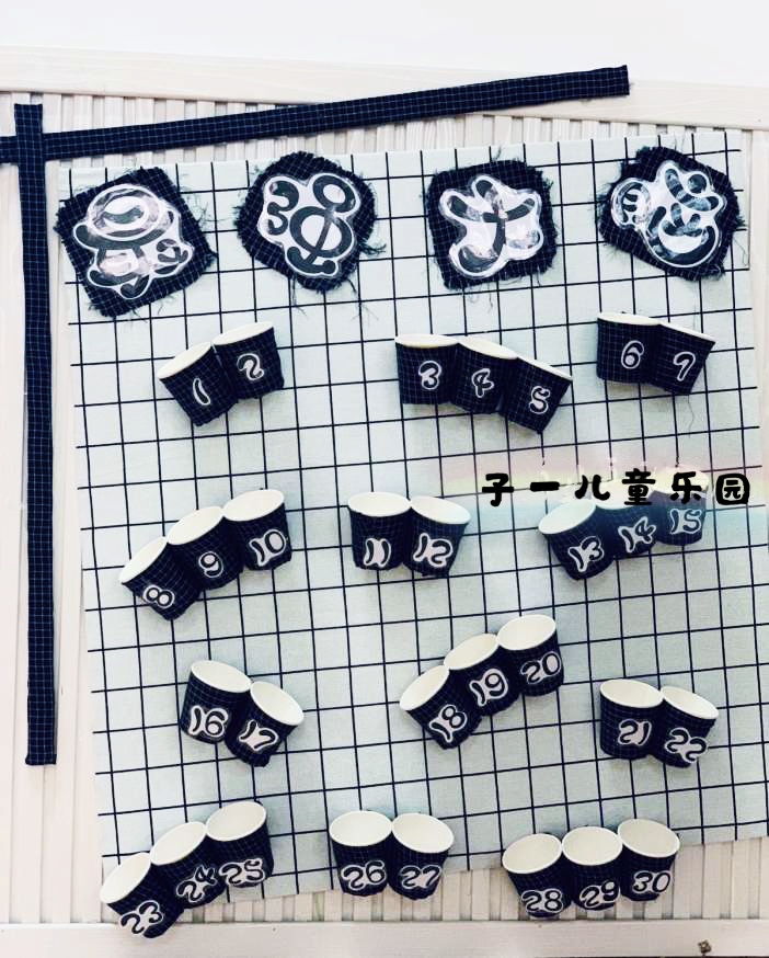 幼儿园ins风环创小清新网红格子布区角喝水区值日生布置装饰材料