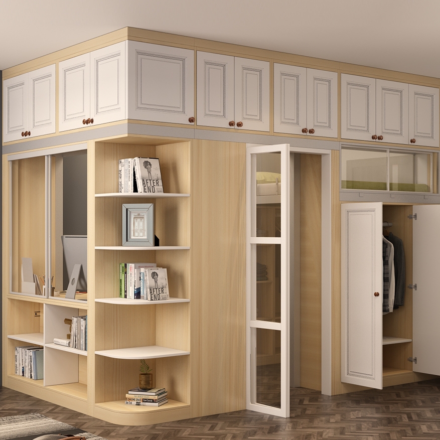 北岸全屋定制儿童房子母床双层床高低床上下床衣柜一体衣帽间成人