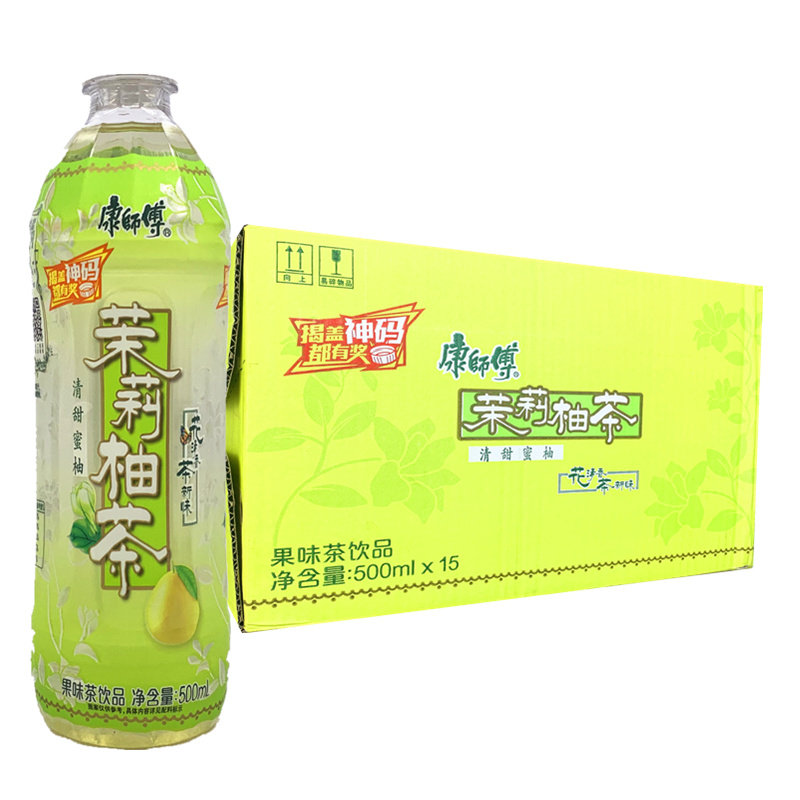 康师傅饮料茉莉花茶蜂蜜柚子茶500mlx15瓶果汁水果茶蜜茶清茶包邮