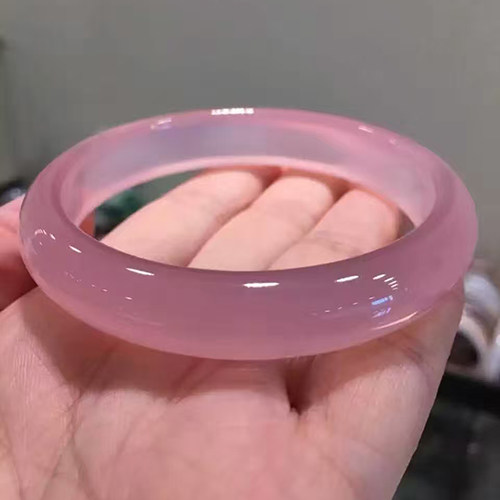 正品a芙蓉玉手镯女款纯天然粉手镯