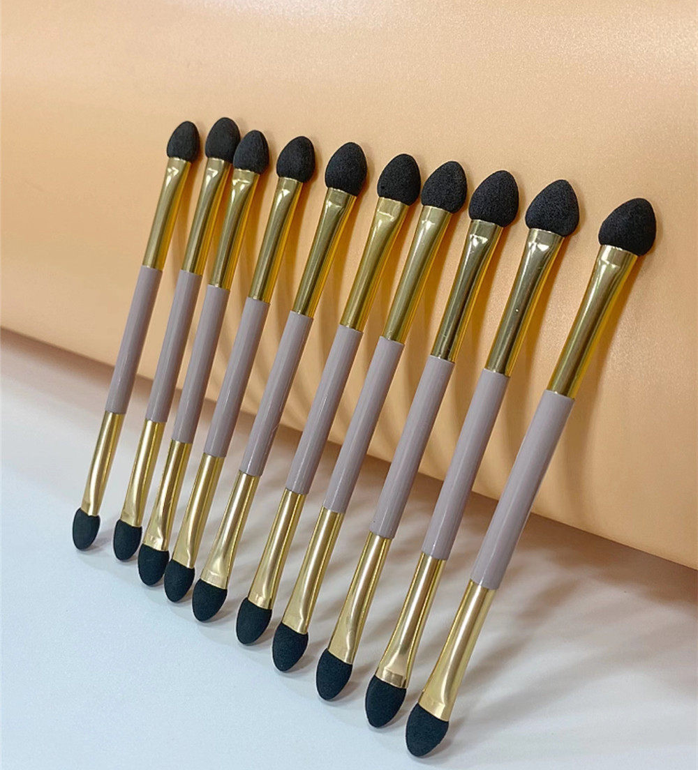 十支包邮双头黑色海棉眼影棒彩妆藕色乳胶柔软便携初学者眼妆工具