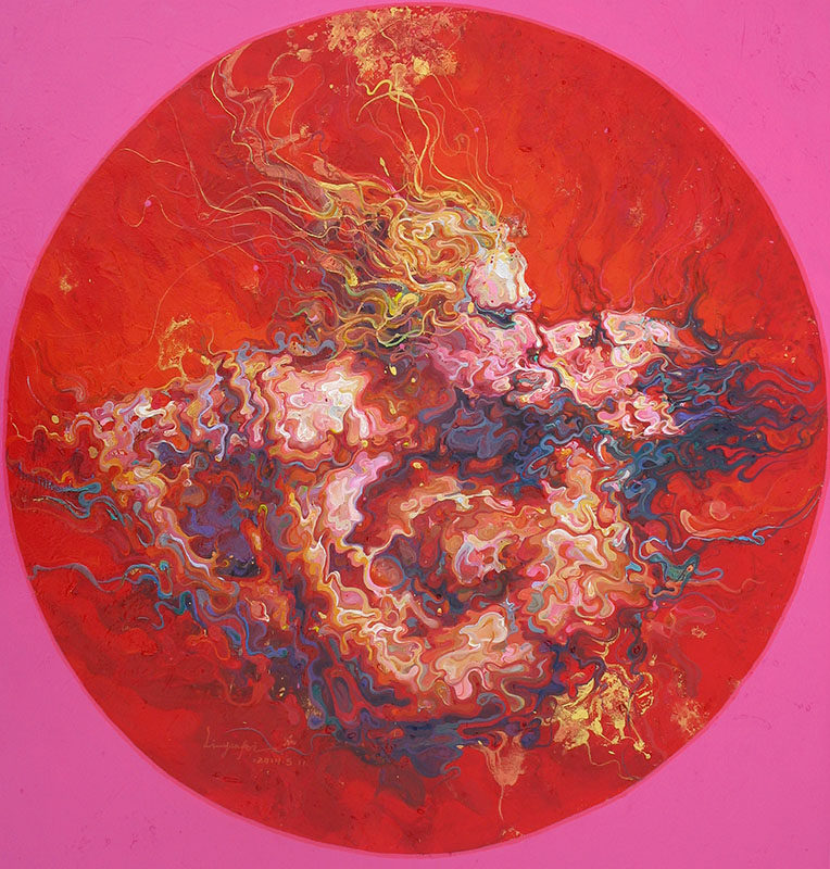 刘耘非油画作品《脆弱的关系-满江红》