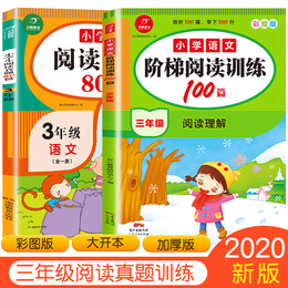 3年级小学生语文阅读真题80篇阶梯阅读训练100篇 三年级上下册语文阅读理解训练练习册 阅读短文练习题同步辅导训练