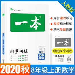 2020秋一本初中数学八年级同步训练上册 RJ人教版 初中生中考数学辅导练习题 初二8年级数学上册题库教辅书籍总复习资料 新版正版