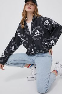 Adidas阿迪达斯女子春秋梭织防风运动夹克短外套 HC9177 AC2