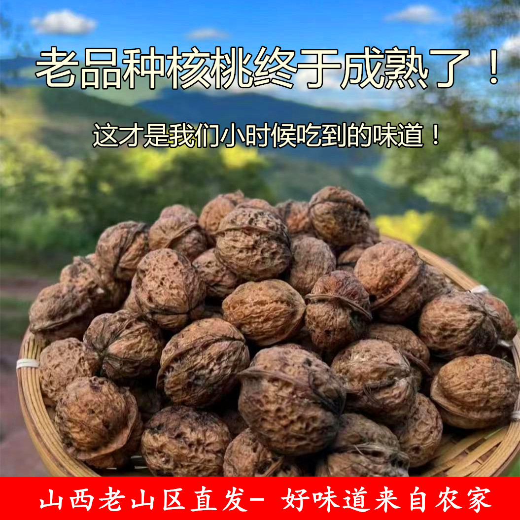 （无漂白手工去皮）山西老山区农家老树核桃丑核桃无漂白无清洗