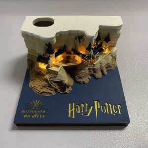 哈利波特便利贴日本立体贴纸模型拼图生日礼物周边霍格沃茨大城堡