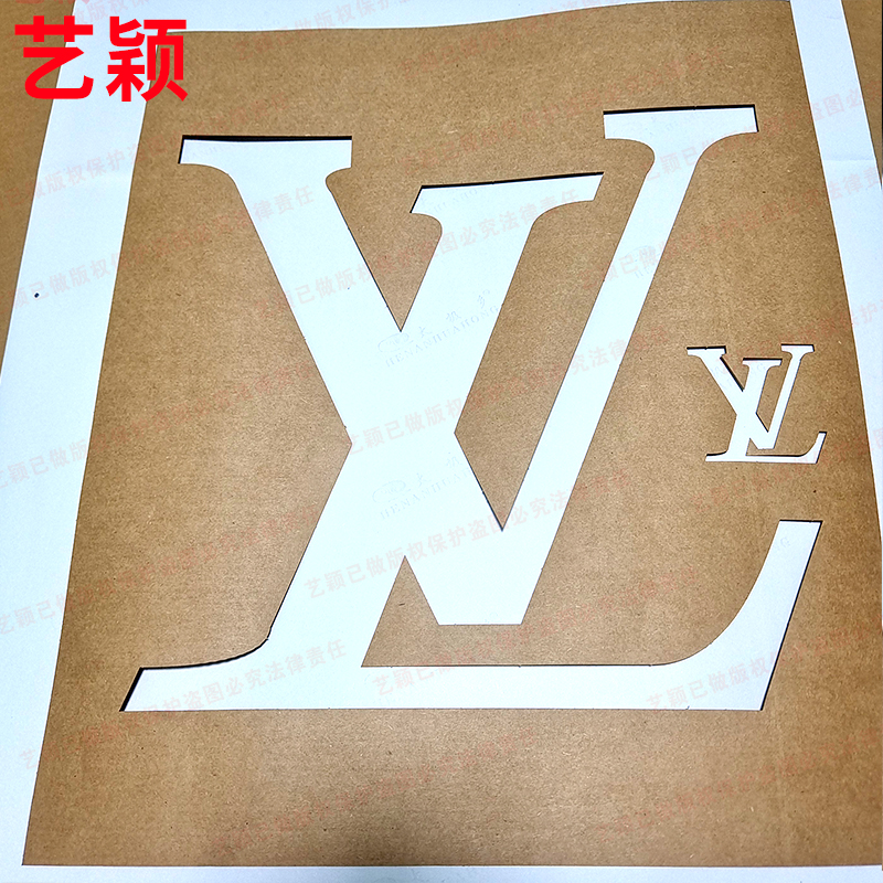 lh唇印短袖图案纸镂空模板t恤v打版绘图Vy口红字牛皮纸