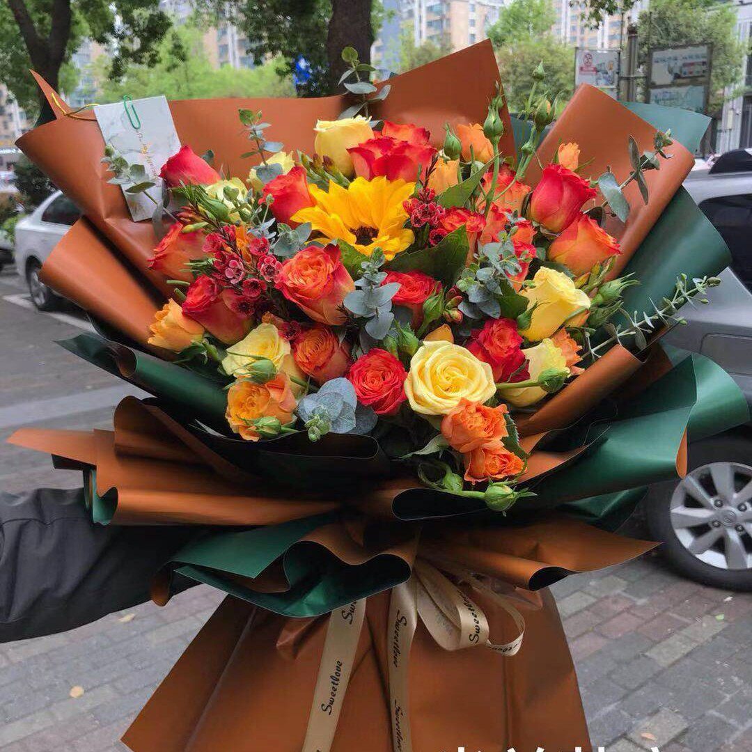 鲜花店速递同城配送鄞州海曙七夕情人节精品绣球玫瑰韩式花束优惠券