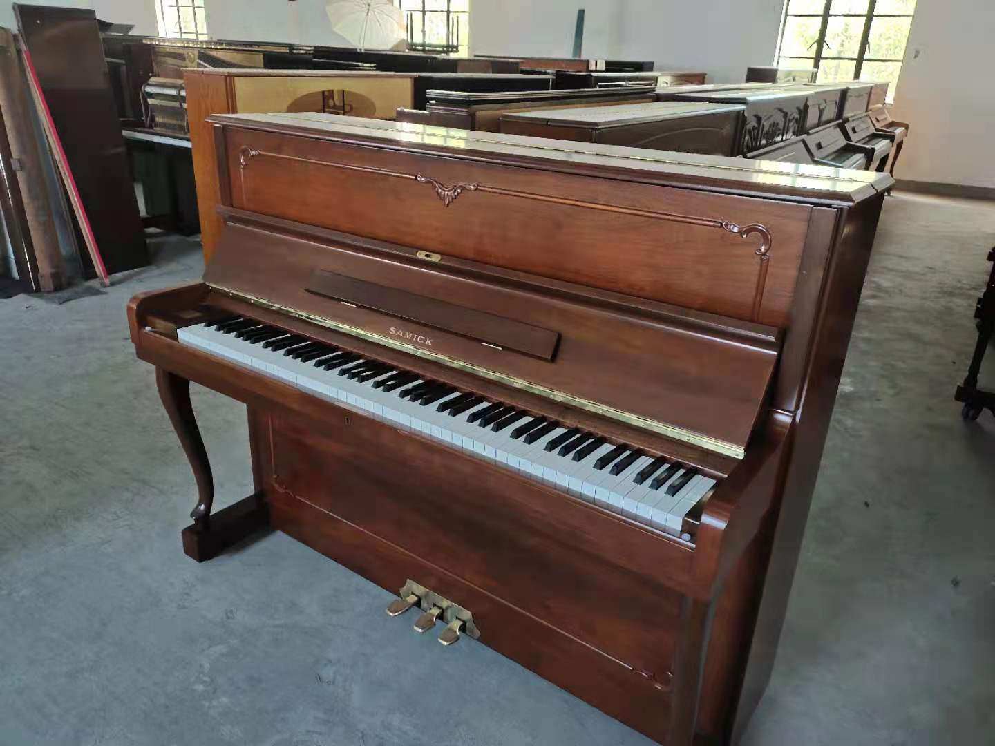 韩国原装二手三益118钢琴立式练习培训教学考级云杉木专业演奏琴